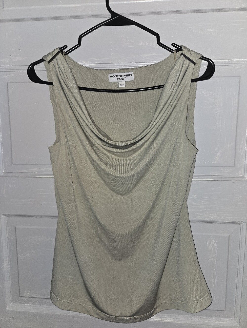 Montgomery Post Sleeveless Cowl Neck Tank